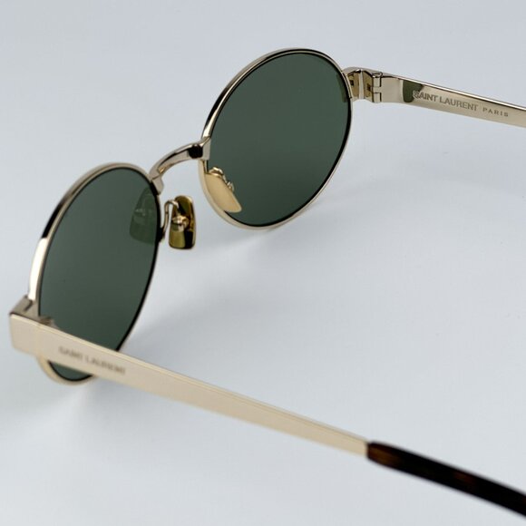 Saint Laurent SL692 003 BRAND NEW Sunglasses Gold Green Oval Women